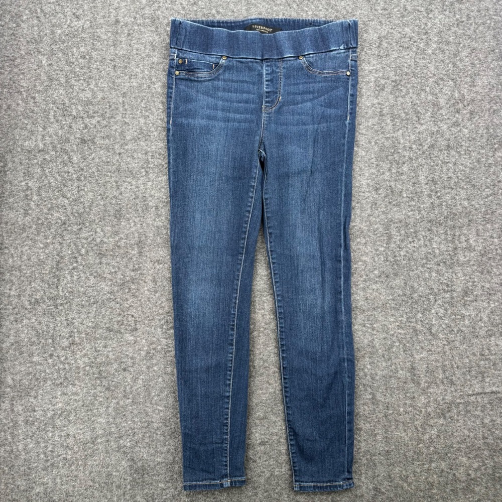 Liverpool Los Angeles Comfort Skinny Jeans Griffith Dark Pull On 27 Pull on Crop